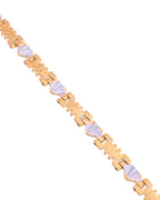VOJ Gold And Silver Toned Stainless Steel Designer Bracelet For Men - Distacart
