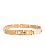 VOJ Gold And Silver Toned Stainless Steel Textural Designer Bracelet For Men - Distacart
