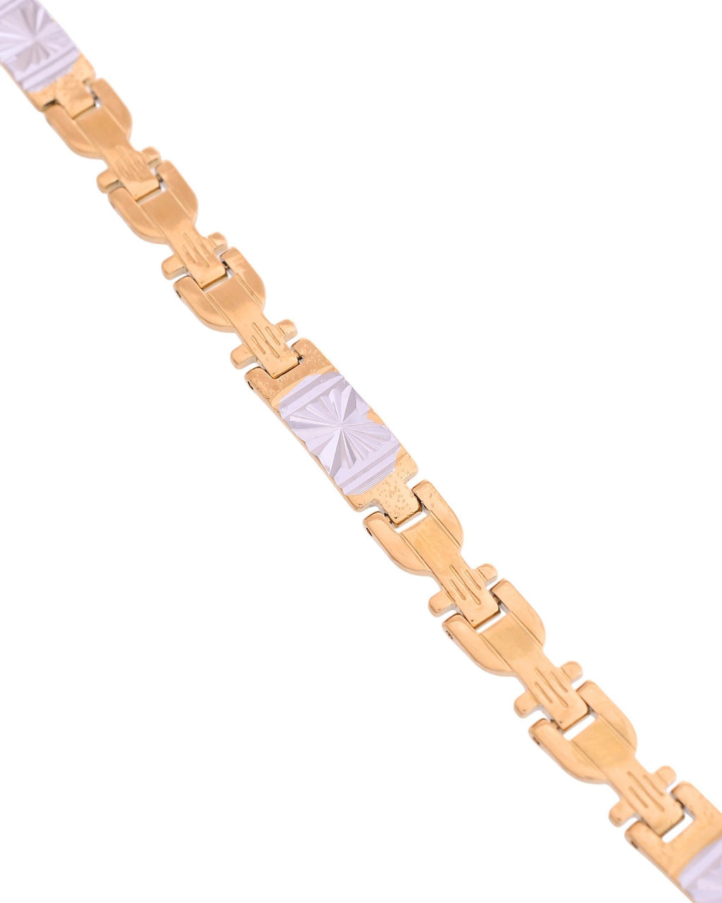 VOJ Dual Toned Textural Designer Bracelet For Men - Distacart