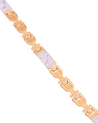 VOJ Dual Toned Textural Designer Bracelet For Men - Distacart