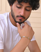 VOJ Double Toned Textural Designer Bracelet For Men - Distacart