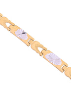 VOJ Double Toned Textural Designer Bracelet For Men - Distacart