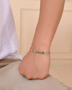 VOJ Double Toned Textural Designer Linked Bracelet For Men - Distacart