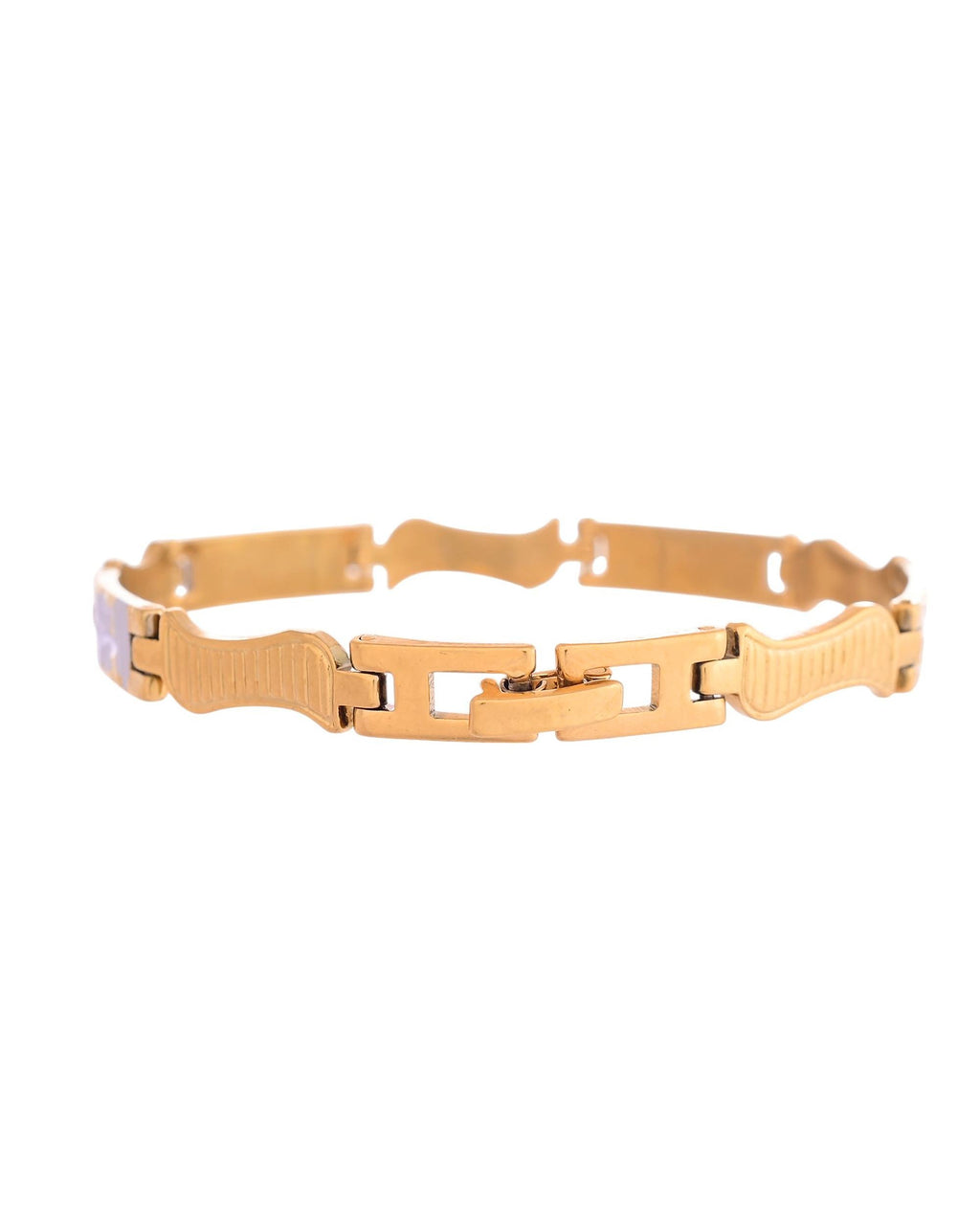 VOJ Double Toned Textural Designer Linked Bracelet For Men - Distacart