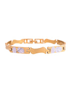 VOJ Double Toned Textural Designer Linked Bracelet For Men - Distacart