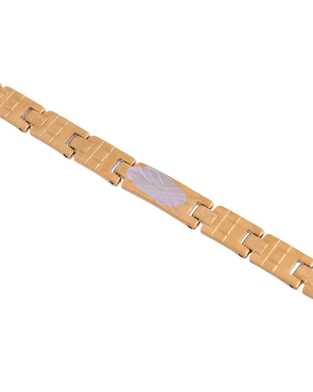 VOJ Dual Plated Textural Designed Linked Bracelet For Men - Distacart