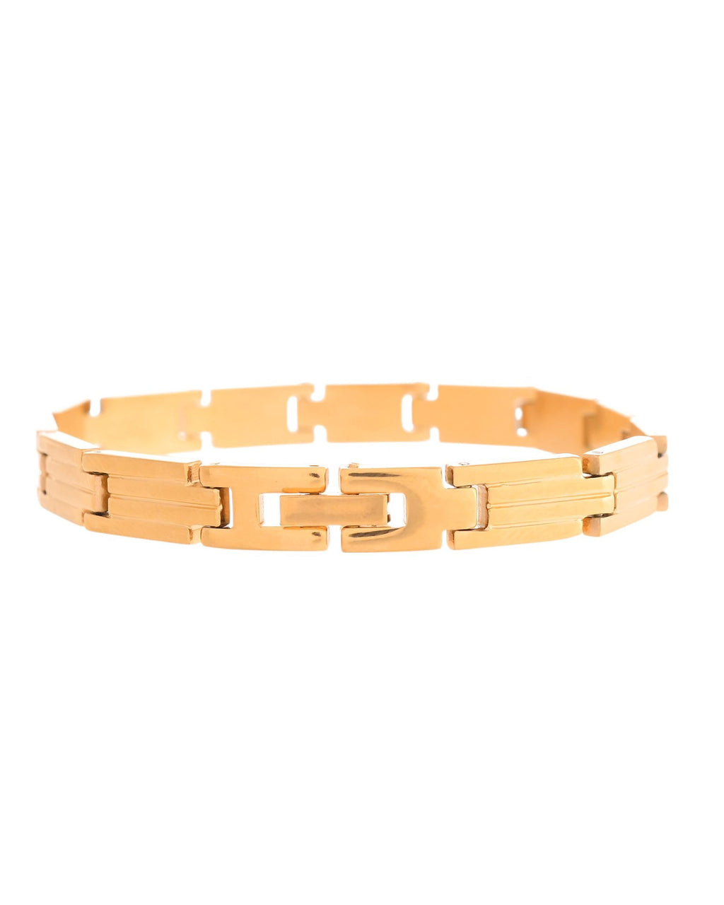 VOJ Gold Polished Linked Designed Bracelet For Men's - Distacart