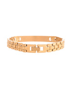 VOJ Men Gold Polished Link Bracelet - Distacart