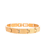 VOJ Men Gold-Toned Stainless Steel Linked Designer Chain Bracelet - Distacart