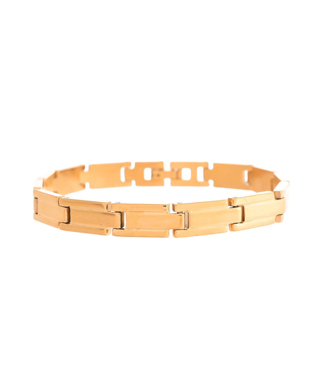VOJ Gold Toned Linked Minimal Bracelet For Men's - Distacart