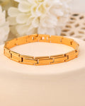 VOJ Gold Toned Linked Minimal Bracelet For Men's - Distacart