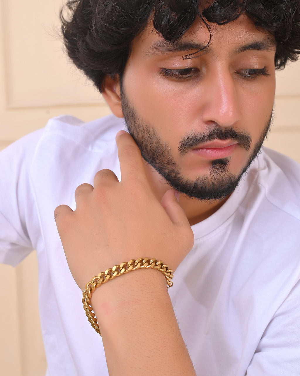 VOJ Stainless Steel Men's Linked Bracelet - Distacart