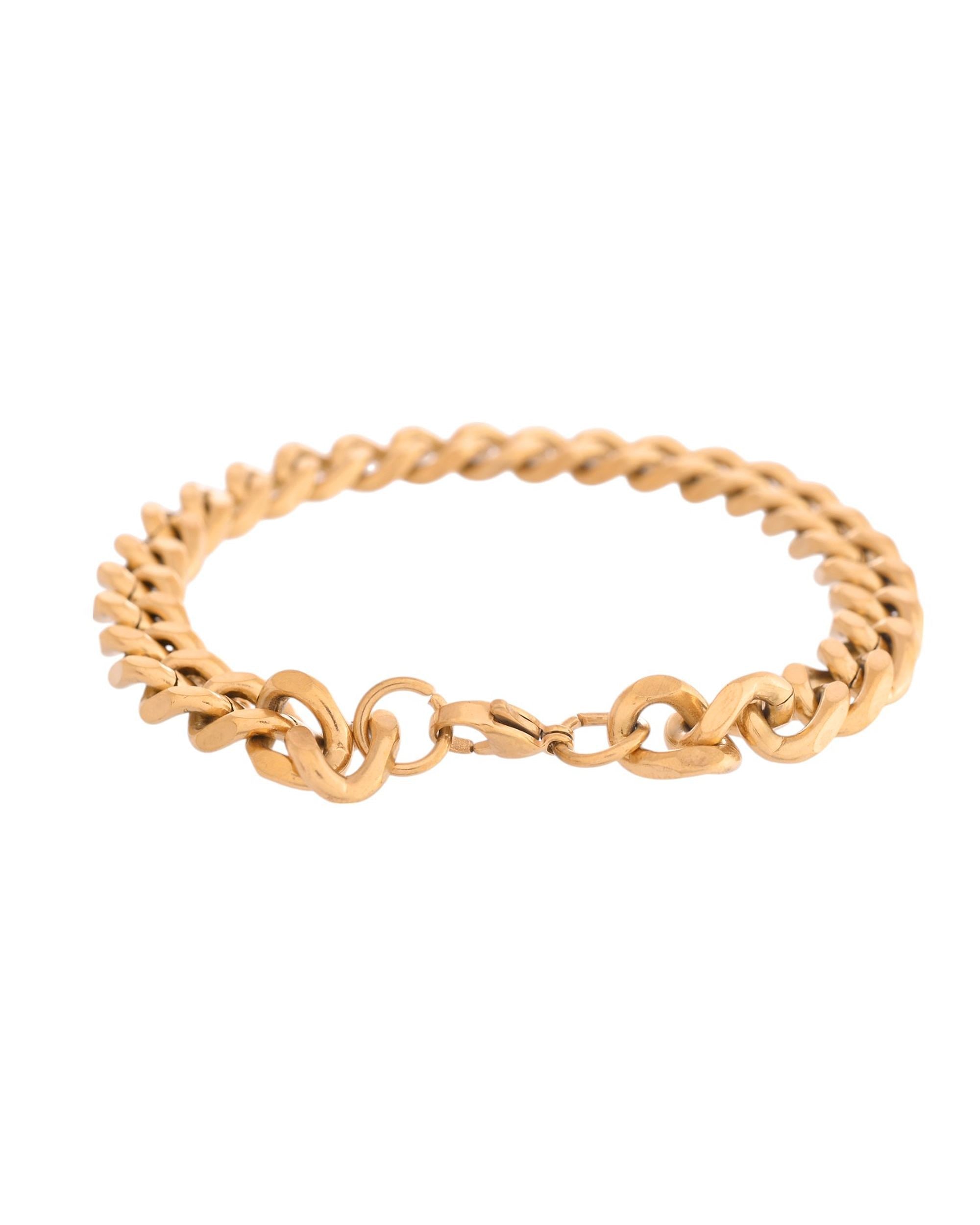 VOJ Stainless Steel Men's Linked Bracelet - Distacart