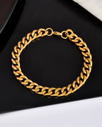VOJ Stainless Steel Men's Linked Bracelet - Distacart