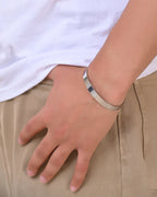 VOJ Silver Plated Stainless Steel Kada Bracelet - Distacart