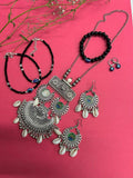 VOJ Valantine Gift Set of Oxidised and evil eye Jewellery
