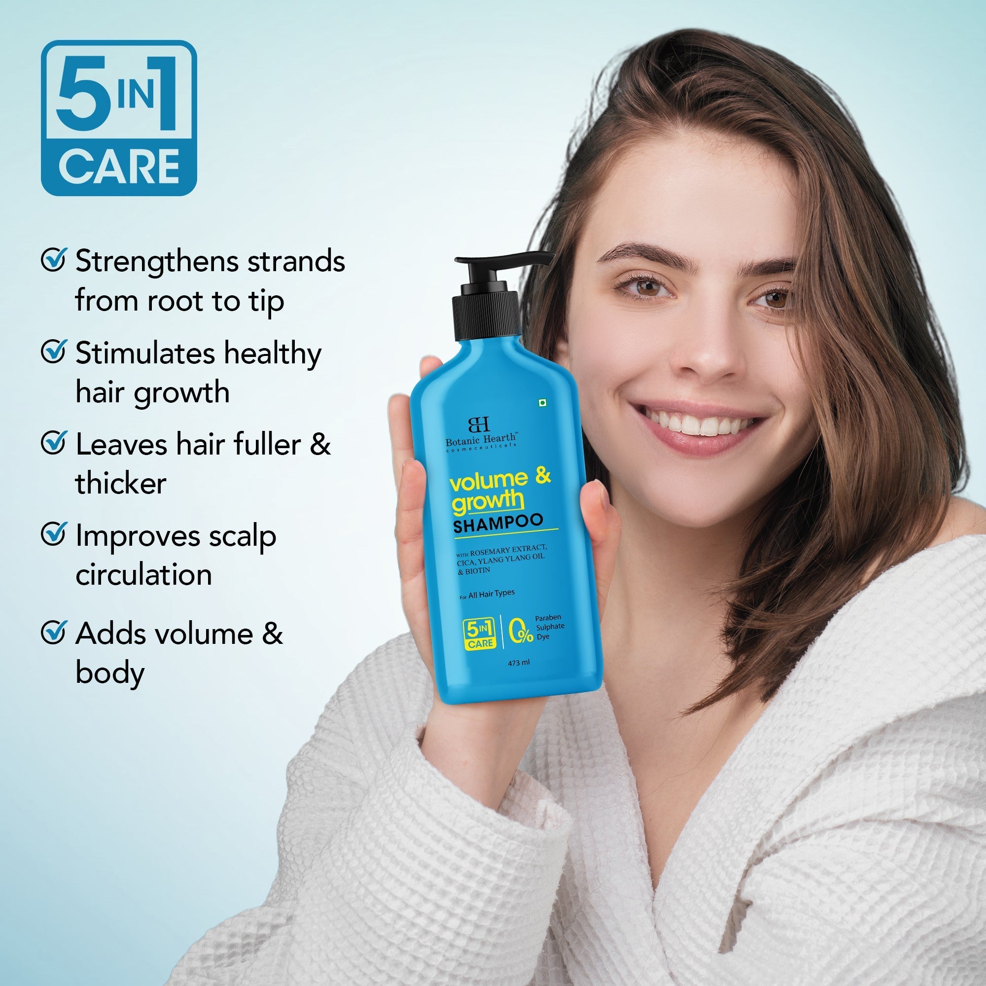 Volume & Growth Shampoo with blend of Rosemary & Cica - Distacart