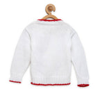 Chutput Kids White Coloured Solid Pullover with Rainbow Detail