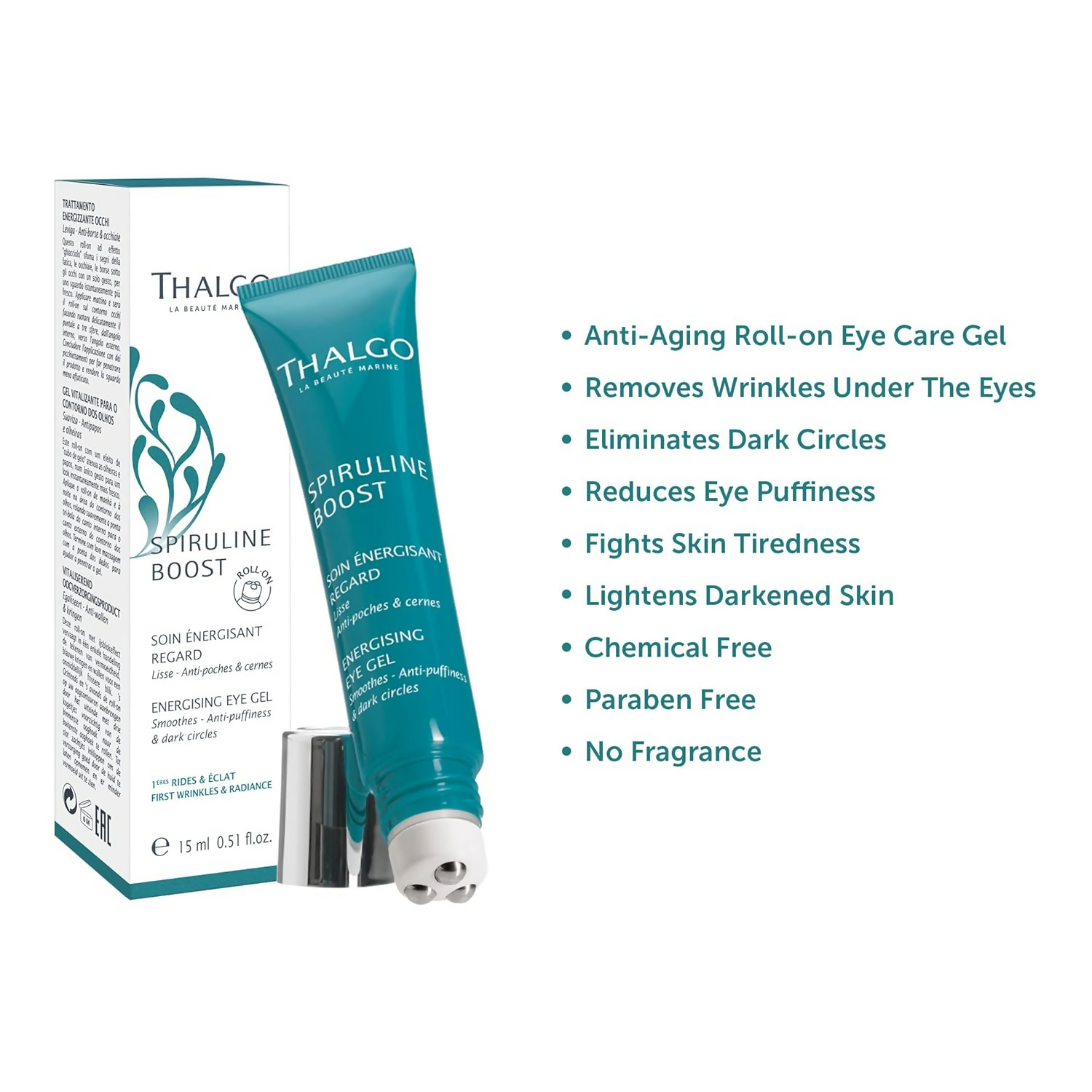 Thalgo Energising Eye Gel - 3-in-1 Dark Circle Eye Care
