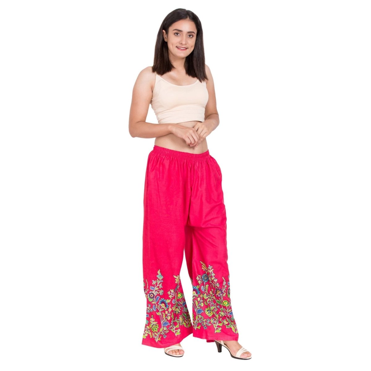 Asmaani Dark Pink Color Digital Print Sarara