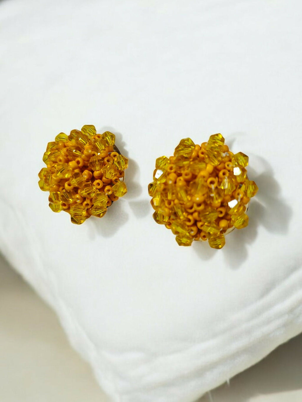 Inhanns Small Statement Studs Earrings - Yellow - Distacart