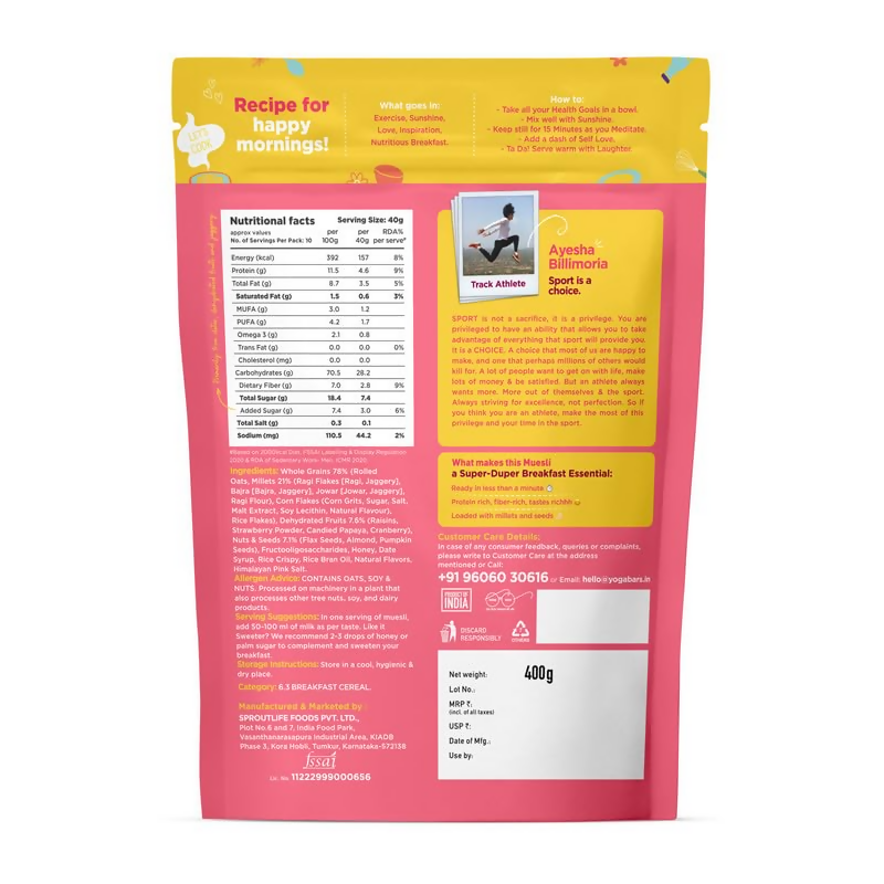 Yoga Bar Daily Protein Muesli Fruits, Nuts & Seeds - Distacart