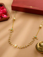 White Beaded, Kundan Necklace - Ruby Raang