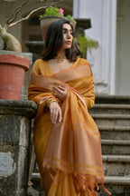 Mustard Kalyani Silk Woven Design Saree - Priyalaxmi