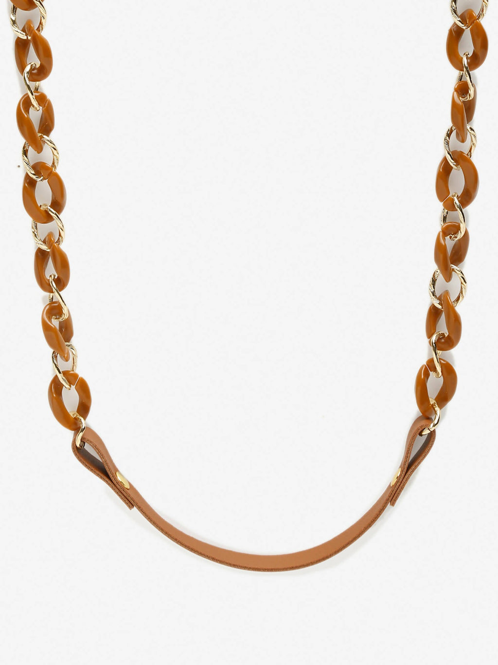 Women's Pack Of 2 Brown Gold Toned Beaded Mask Chains - Ruby Raang - Distacart