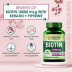 Himalayan Organics Biotin 10000 Mcg with Keratin + Piperine
