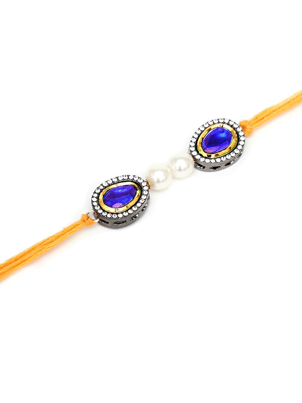 Designer kundan Rakhi - Ruby Raang - Distacart