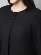 Even Apparels Black 100% Viscose Open Front Statement Women's Jacket - Distacart