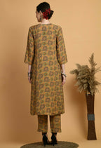 Joban Fashion Mustard Maslin Kurta Set