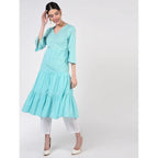 Cheera Women's A-Line Khadi Print Kurta (CH072K)