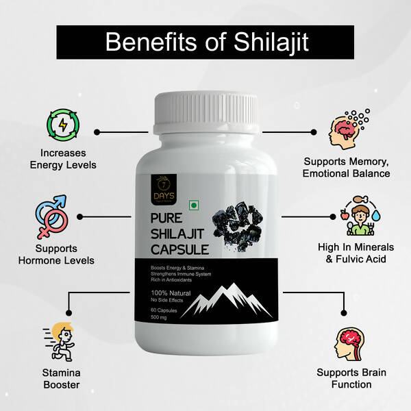 7 Days Pure Himalayan SJ Capsules packaging detail