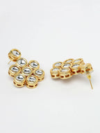 NVR Women's Gold-Plated Kundan 2 Layered Handcrafted Jewellery Sets With Drop Earrings - Distacart