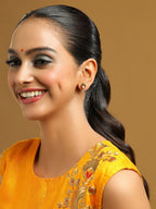 Ruby Raang White Clear Quartz Kundan Studs - Distacart