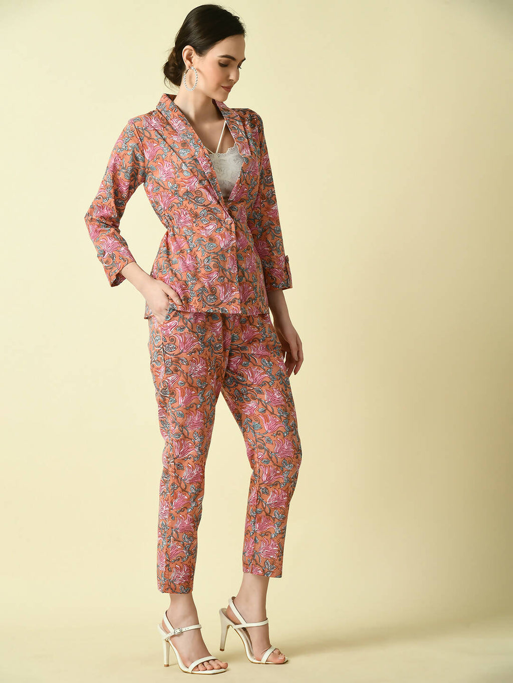 Myshka Women's Multi Cotton Printed jacket