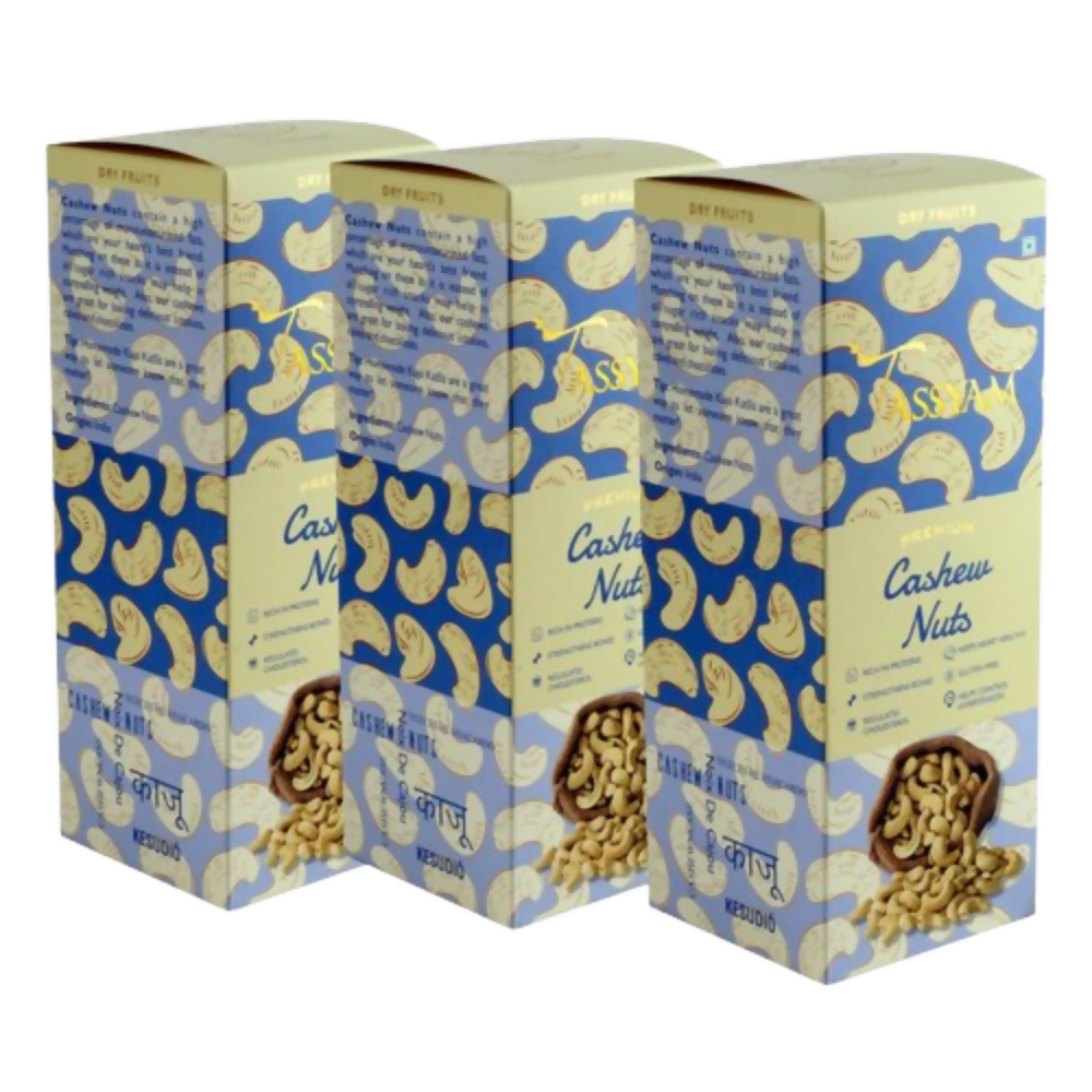 Tassyam Organics Premium Cashews w240 Grade - Box - Distacart