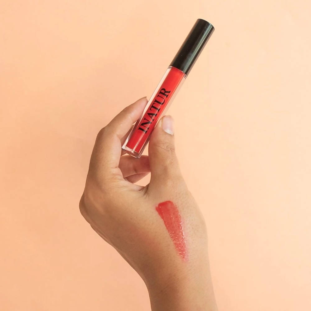 Inatur Lip Gloss-L7-Cheeky Red