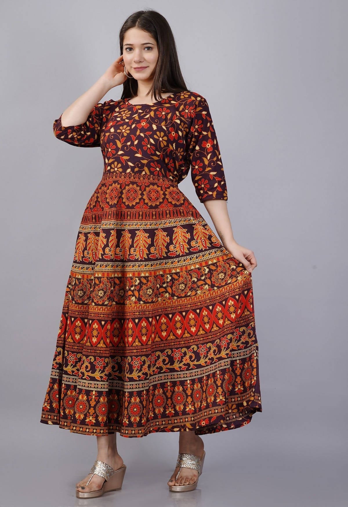 Vamika Multicolor Cotton Printed Party/Casual Wear Kurti (GAM23K)