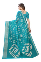 Vamika Rama Green Linen Zari Border Saree