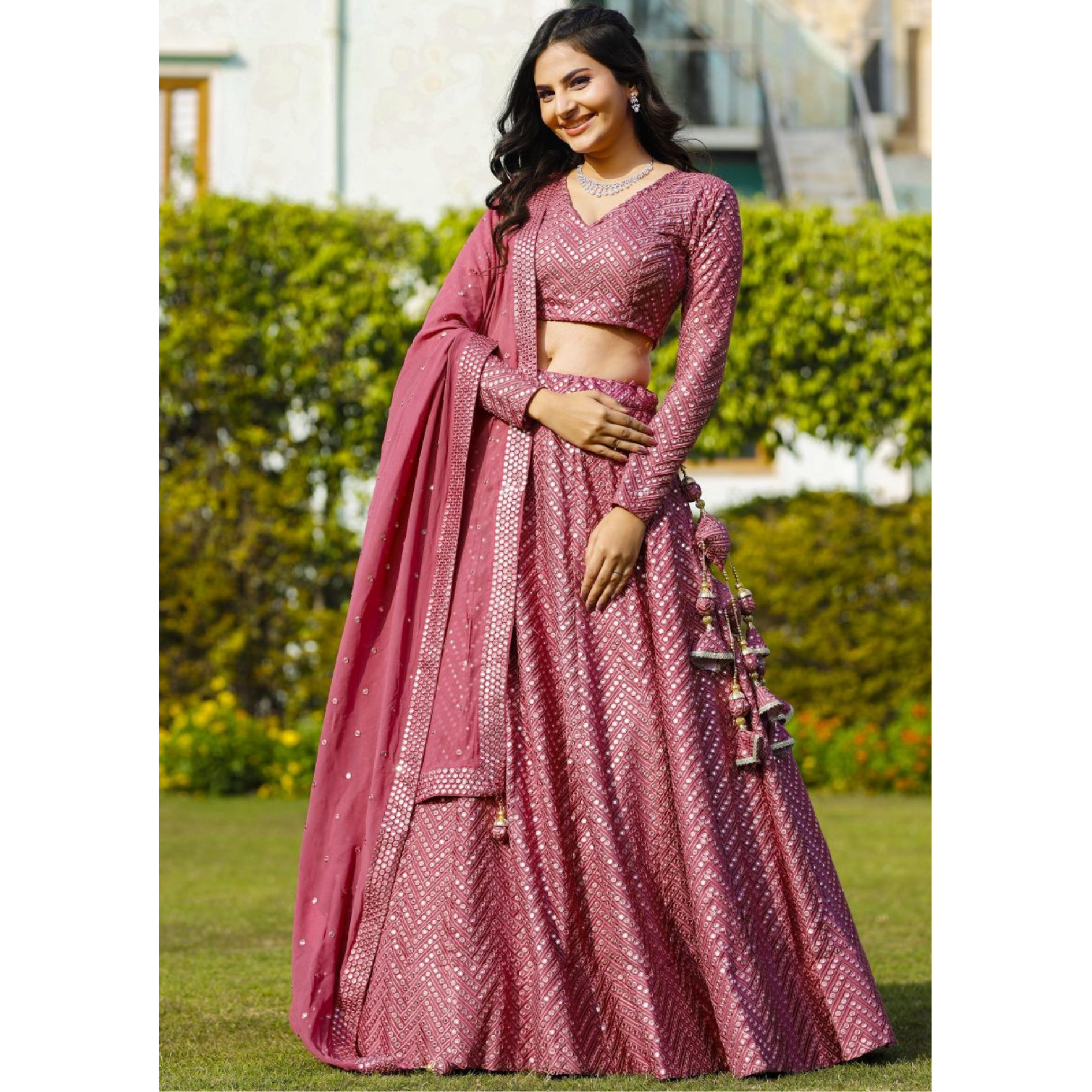 Lehenga Mart Glamorous Designer Lehenga Choli for Bridal and Bridesmaids Wedding Wear Choli