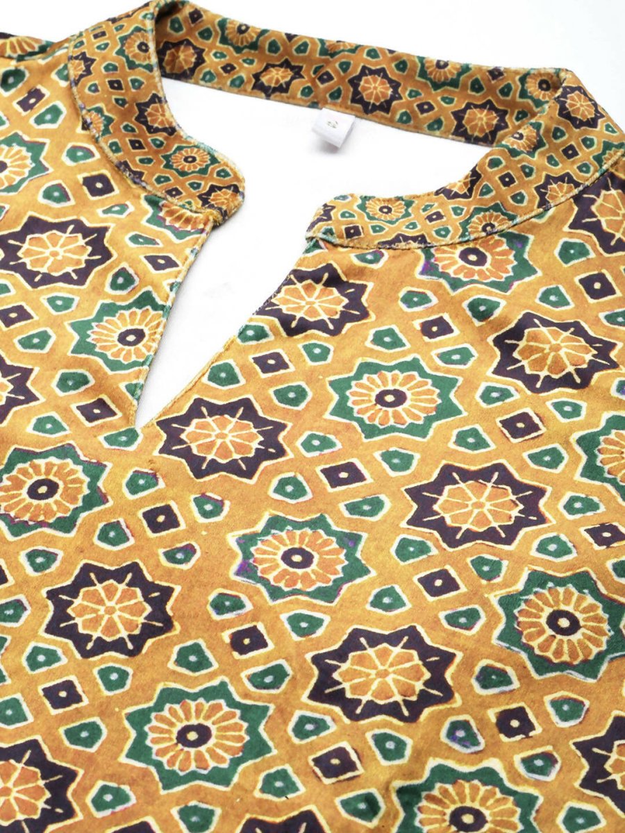 Ahalyaa Women's Traditional wear Kurta - Mustard