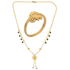 AanyaCentric Gold-plated Mangalsutra & Ring Set - Distacart