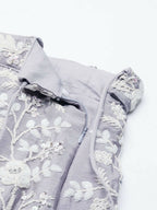 House of Panchhi Mauve Chinon Sequins and Zarkan embroidery Lehenga choli & Dupatta