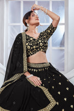 Lehenga Mart Designer Wedding Lehenga Choli For Women - Black