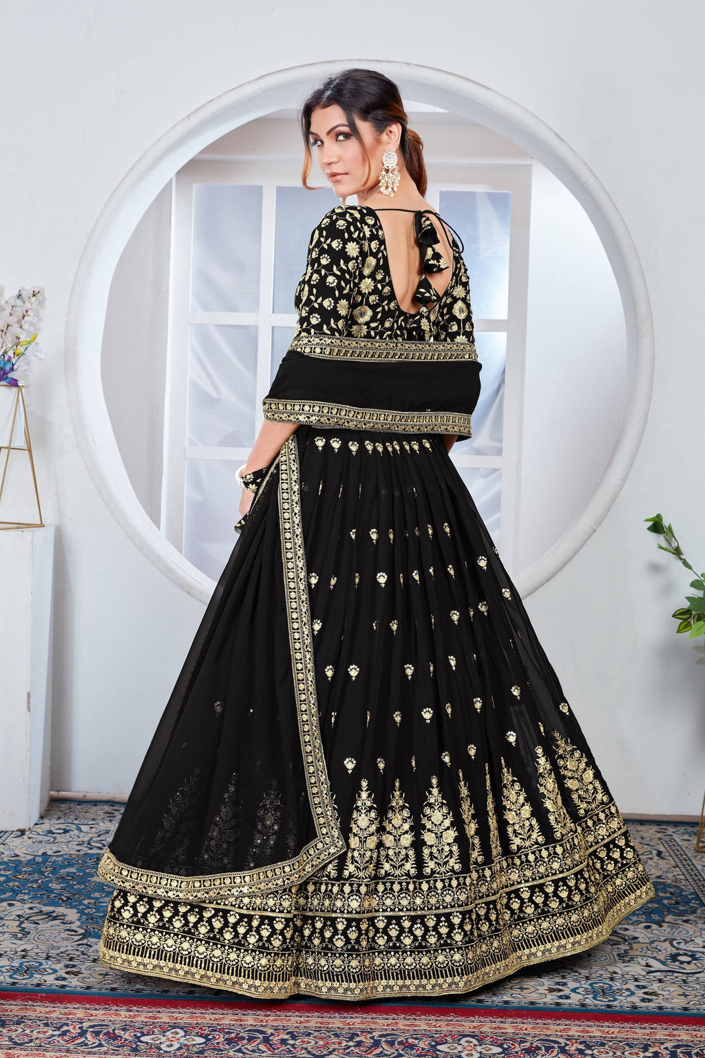 Lehenga Mart Designer Wedding Lehenga Choli For Women - Black