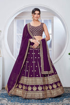 Lehenga Mart Designer Wedding Lehenga Choli For Women - Purple