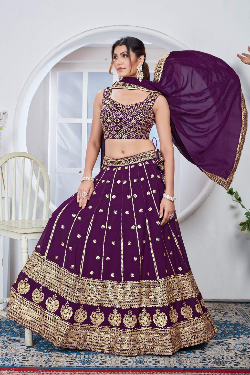 Lehenga Mart Designer Wedding Lehenga Choli For Women - Purple
